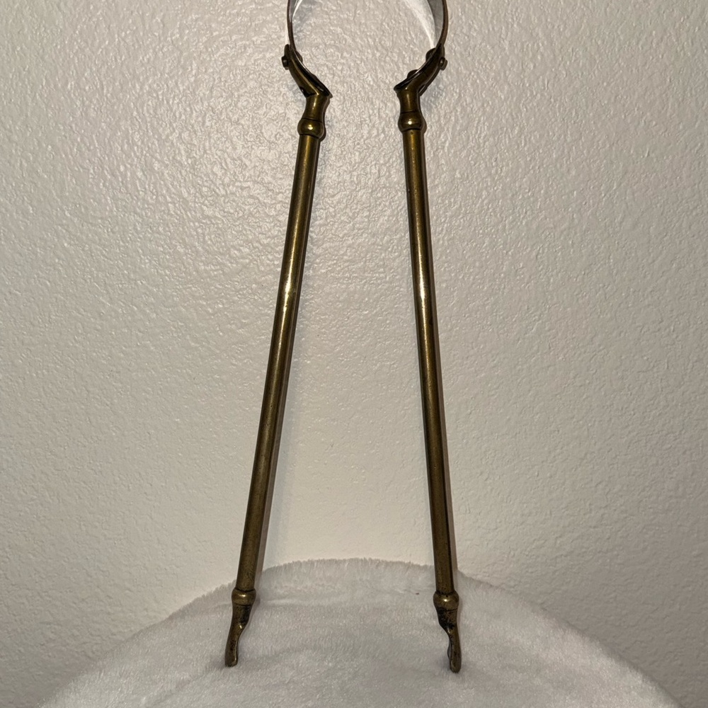 Vintage Brass Coal Tongs